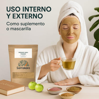 Amla en Polvo BIO | Samskara | para Cabello y Piel | Fuente Natural de Vitamina C, Colágeno y Calcio - 250 gr_2