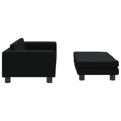 Cama De Perros Con Extensión Cuero Sintético Negro 100x50x30 Cm / Vetonek_2