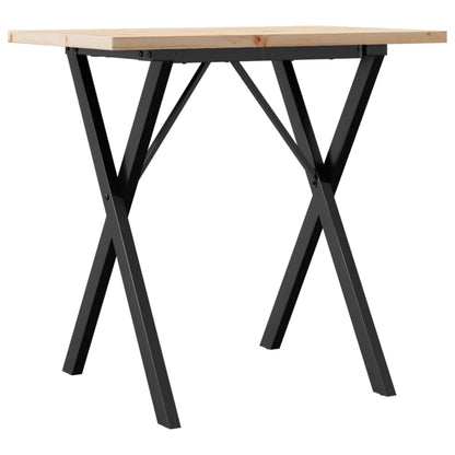Mesa De Comedor Marco X Madera Maciza Pino Y Acero 80x50x75,5cm_4