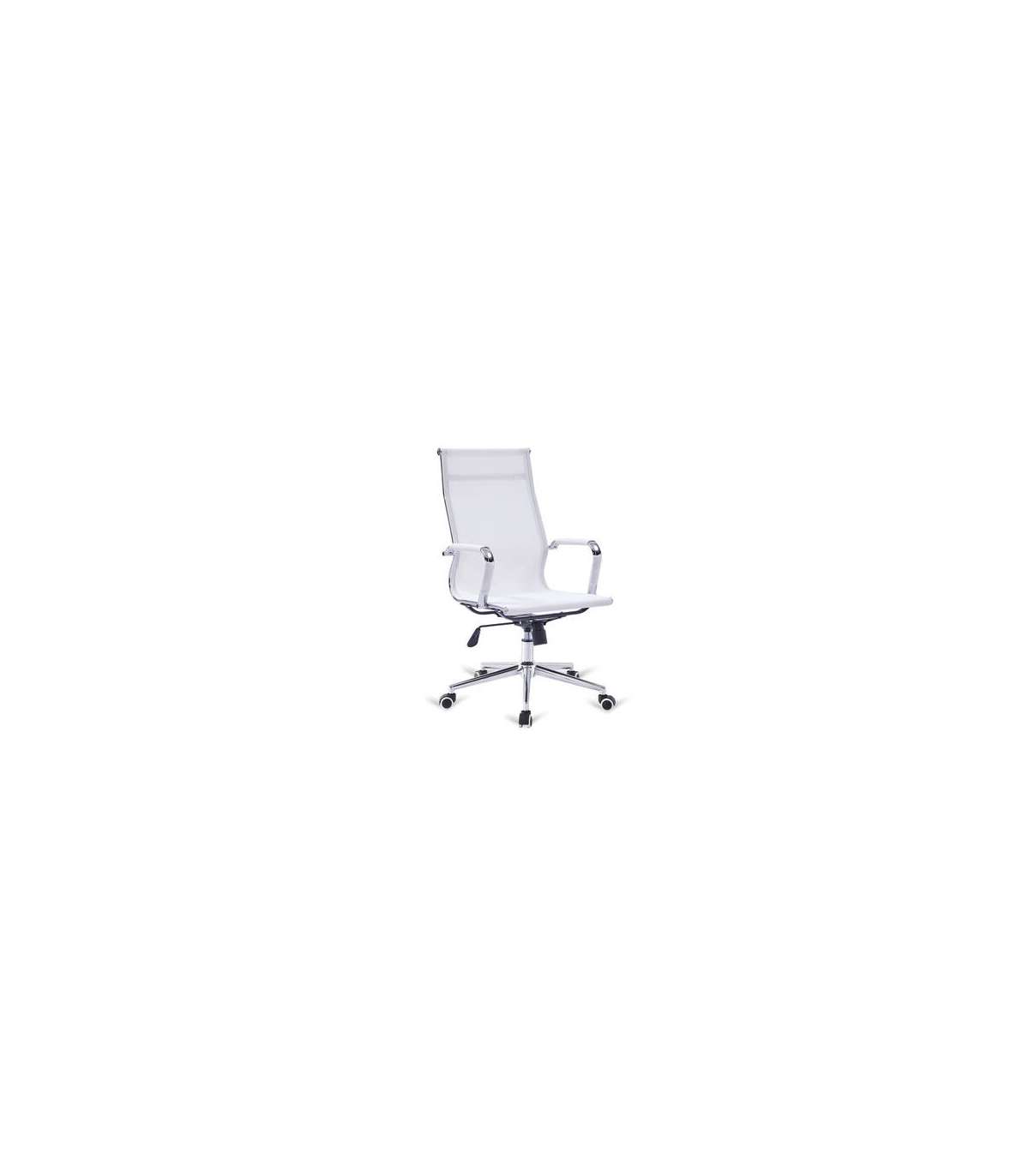 Silla De Oficina Niza Alta Con Malla, Altura Regulable Acabado En Blanco. 54cm(ancho ) 101_3