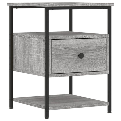 Mesita De Noche Madera De Ingeniería Gris Sonoma 40x42x56 Cm_0