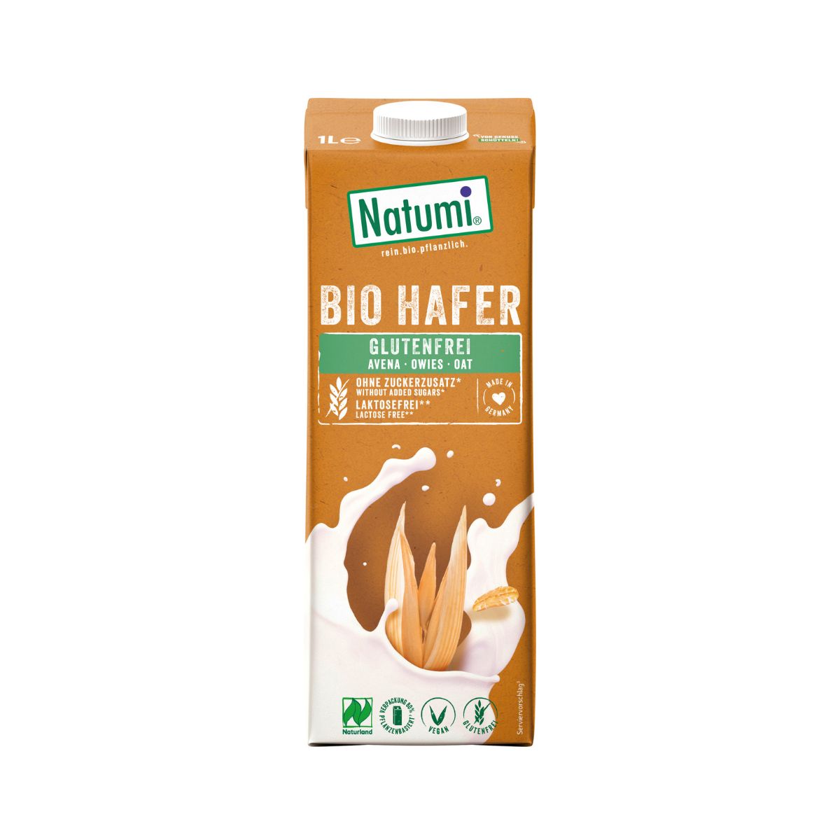 Pack 8 uds Bebida Avena Sin Gluten BIO Natumi 1 L
