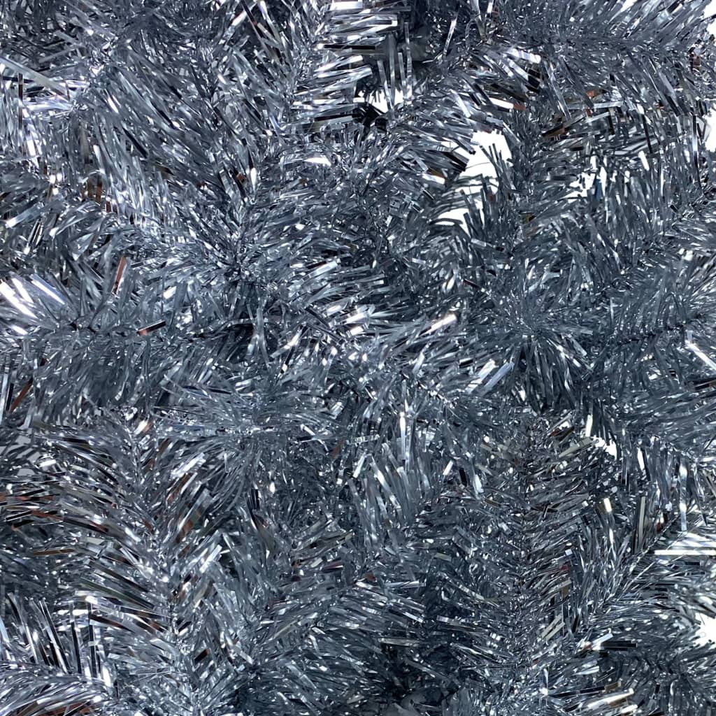 Vidaxl Árbol De Navidad Delgado Plateado 180 Cm_3