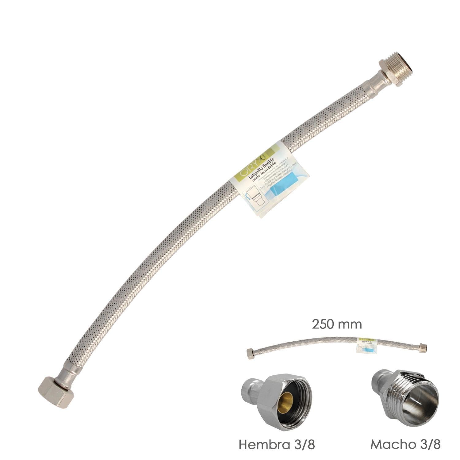 Latiguillo Flexible Acero Inoxidable Macho 3/8 - Hembra 3/8 - 250mm_0