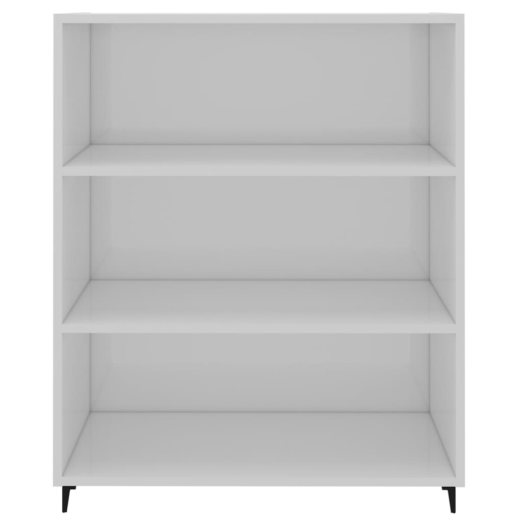 Aparador Madera Contrachapada Blanco Brillante 69,5x32,5x90 Cm / Vetonek_1