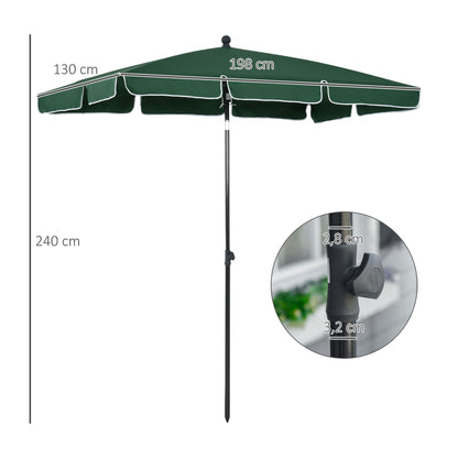 Outsunny Sombrilla De Jardín De Aluminio 2x1_2
