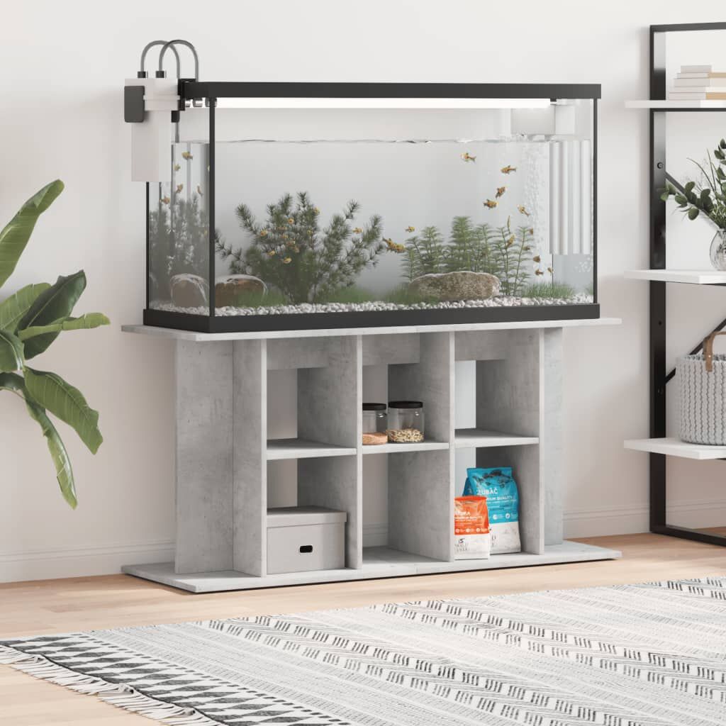 Vidaxl Soporte Para Acuario De Hormigón Gris 120x40x60 Cm De Madera Sintética_1