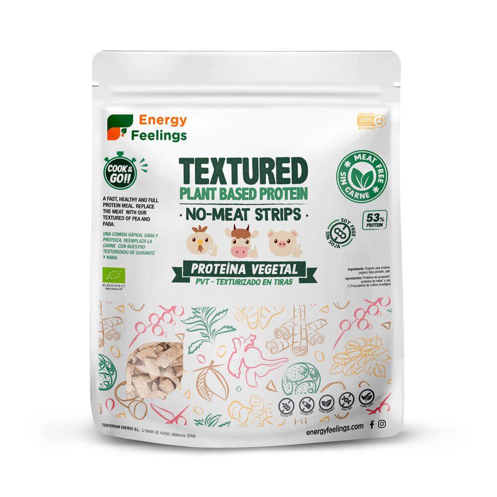 Proteína Vegetal Texturizada (PVT) Tiras de no carne ecológica 400 g