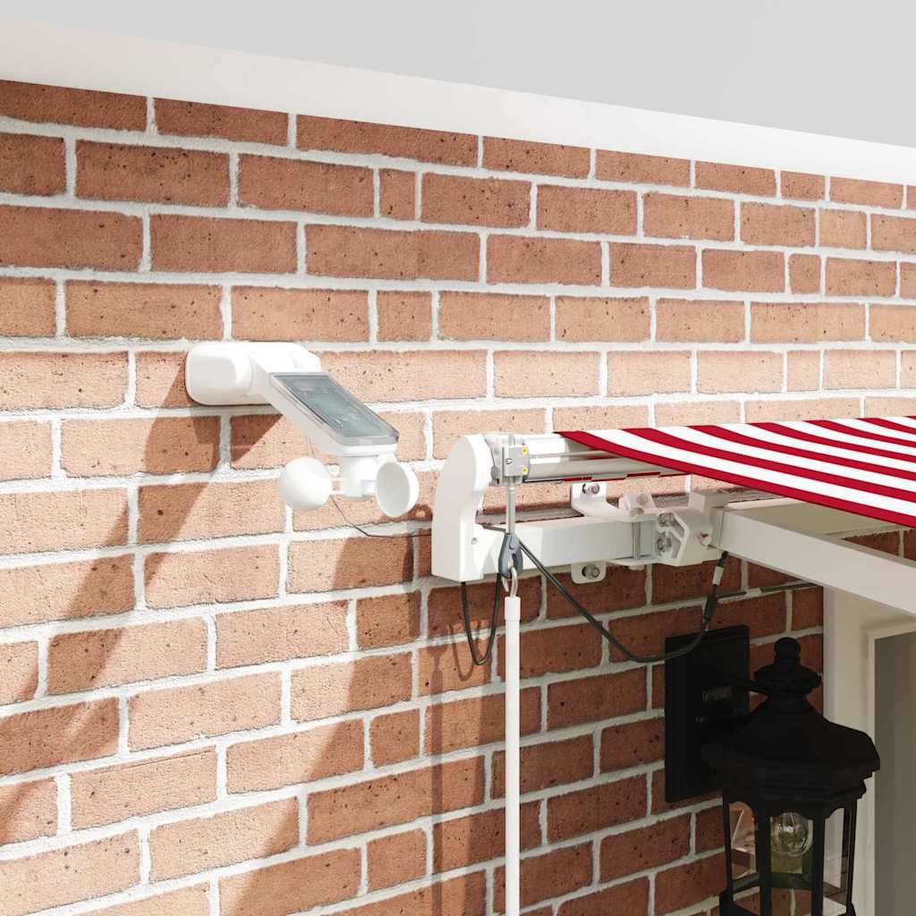 Toldo Retráctil Rojo Y Blanco 500 X 300 Cm Poliéster_3