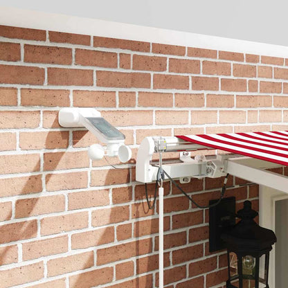 Toldo Retráctil Rojo Y Blanco 500 X 350 Cm Poliéster_3