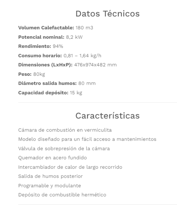 Fabricalor Estufa De Pellets Élite 8 Marrón Ventilada_1