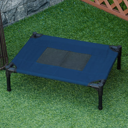 Pawhut Cama Elevada Perros Con Malla Transpirable Tela Oxford 61x46x18 Cm Azul_1