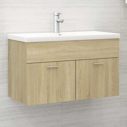 Mueble Con Lavabo Madera De Ingeniería Roble Sonoma_0