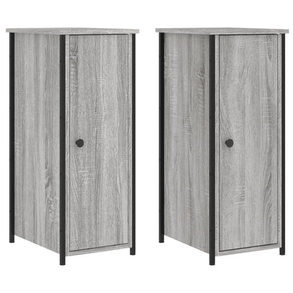 Mesitas Noche 2 Uds Madera Ingeniería Gris Sonoma 32x42x80 Cm_0