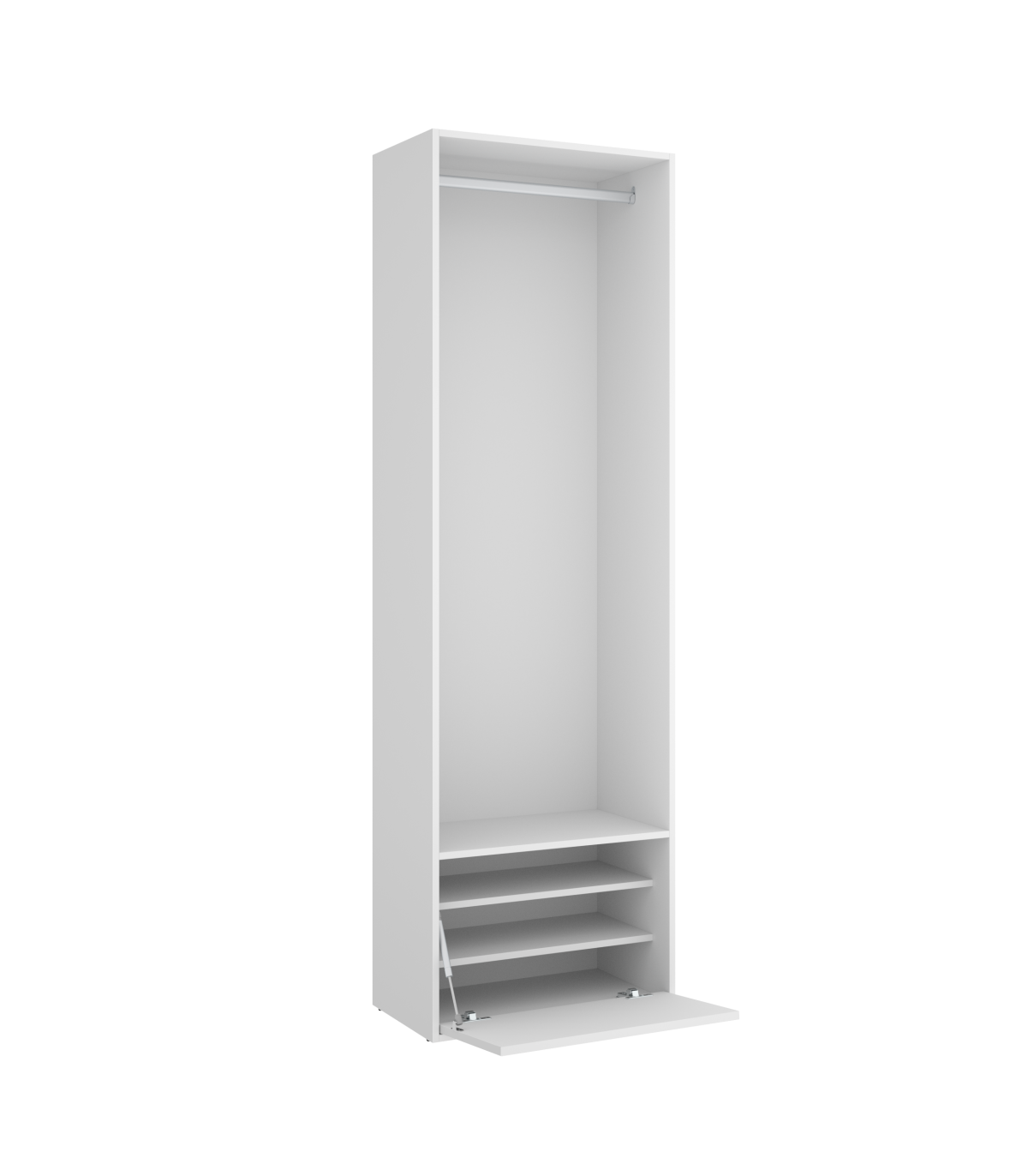 Vestidor Reus Con Zapatero Y Trasera Reversible En Blanco/natural, 205cm(alto) 60cm(ancho)_1