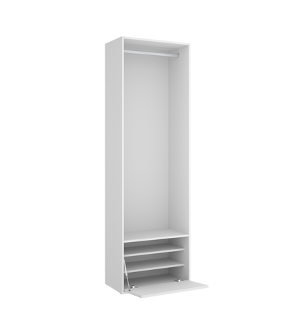 Vestidor Reus Con Zapatero Y Trasera Reversible En Blanco/natural, 205cm(alto) 60cm(ancho)_1