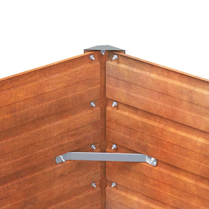 Arriate Oxidado De Acero Corten 129x129x77 Cm_5