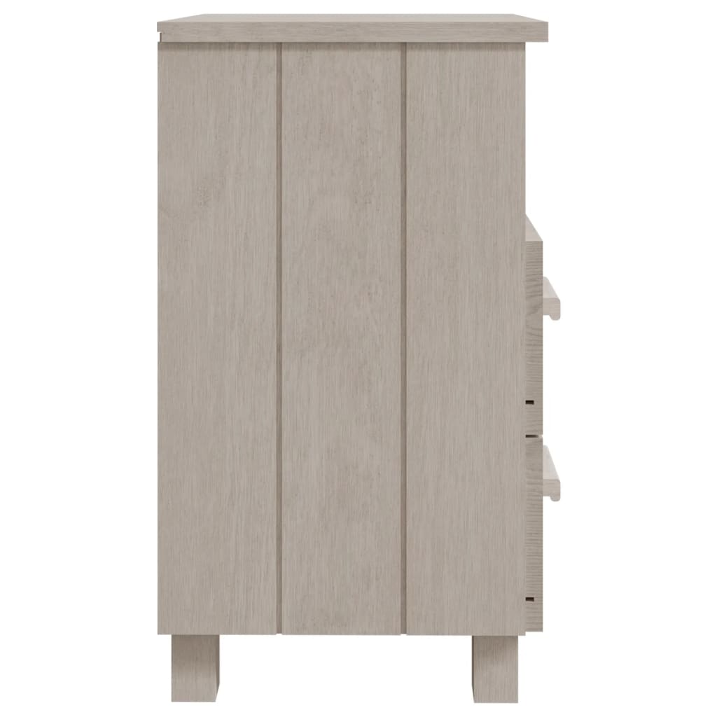 Mesitas De Noche 2 Uds Hamar Pino Macizo Blanco 40x35x62 Cm_3
