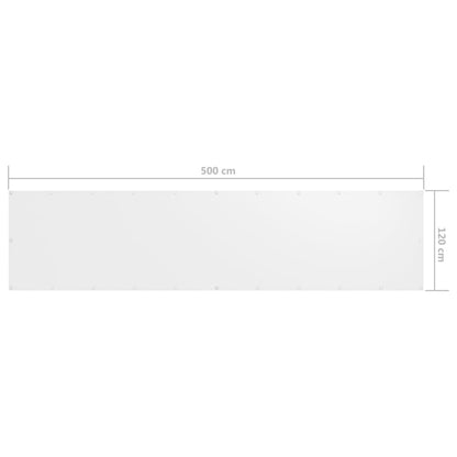 Vidaxl Toldo Para Balcón Tela Oxford Blanco 120x500 Cm_4