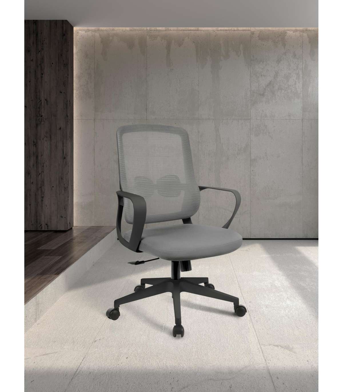 Silla Despacho Giratoria Elevable Acabado Gris/negro, 66m(ancho) 97/105cm(altura) 61cm(fon_5