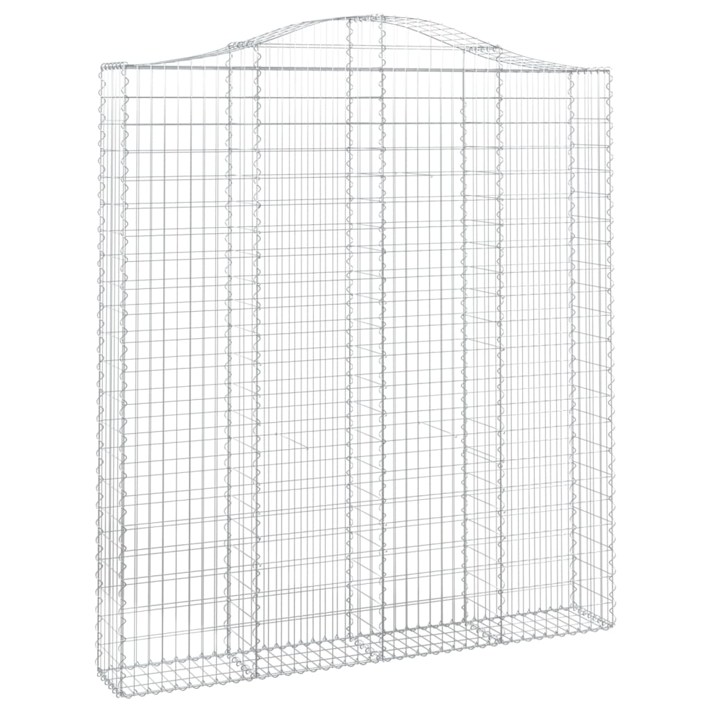 Cestas De Gaviones 2 Uds Forma De Arco Hierro 200x30x220/240 Cm_2