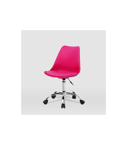 Silla De Oficina Adriana Acabado Rosa. Alto: 85.5-100.5cm Ancho: 47.5cm Fondo: 54.5cm._4