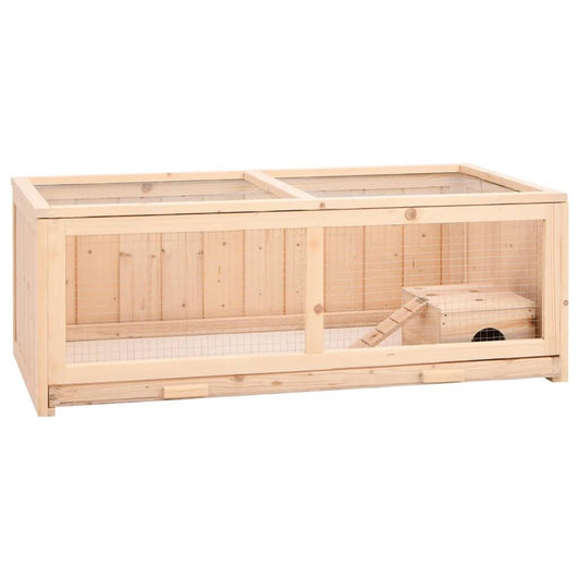 Vidaxl Jaula Para Hámster Madera Maciza Abeto 104x52x38 Cm_0