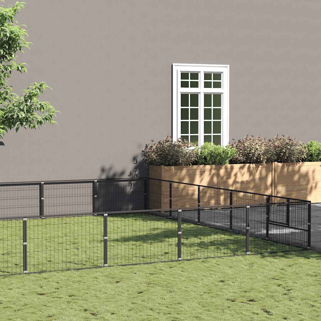 Perrera Acero 30 M² Negra_1