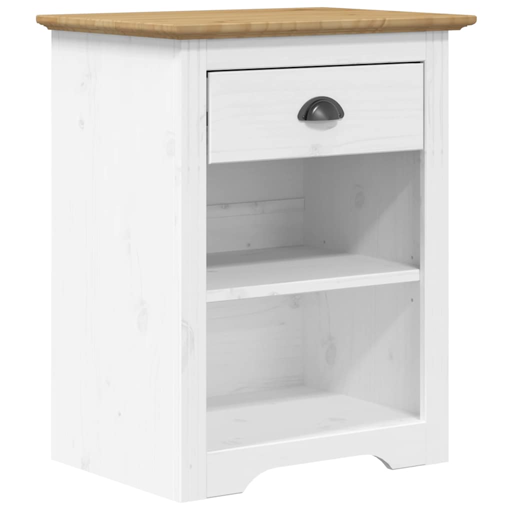 Mesita De Noche Bodo Madera Maciza De Pino Marrón 53x38,5x67 Cm_0