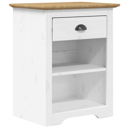 Mesita De Noche Bodo Madera Maciza De Pino Marrón 53x38,5x67 Cm_0