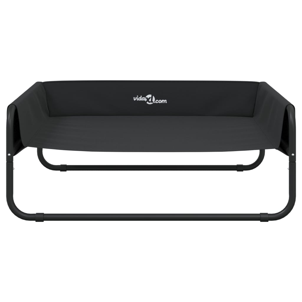 Cama Elevada Para Perros Tela Oxford Y Acero Gris Antracita / Vetonek_5
