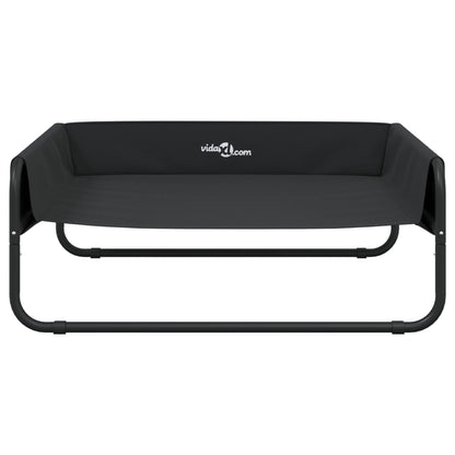 Cama Elevada Para Perros Tela Oxford Y Acero Gris Antracita / Vetonek_5