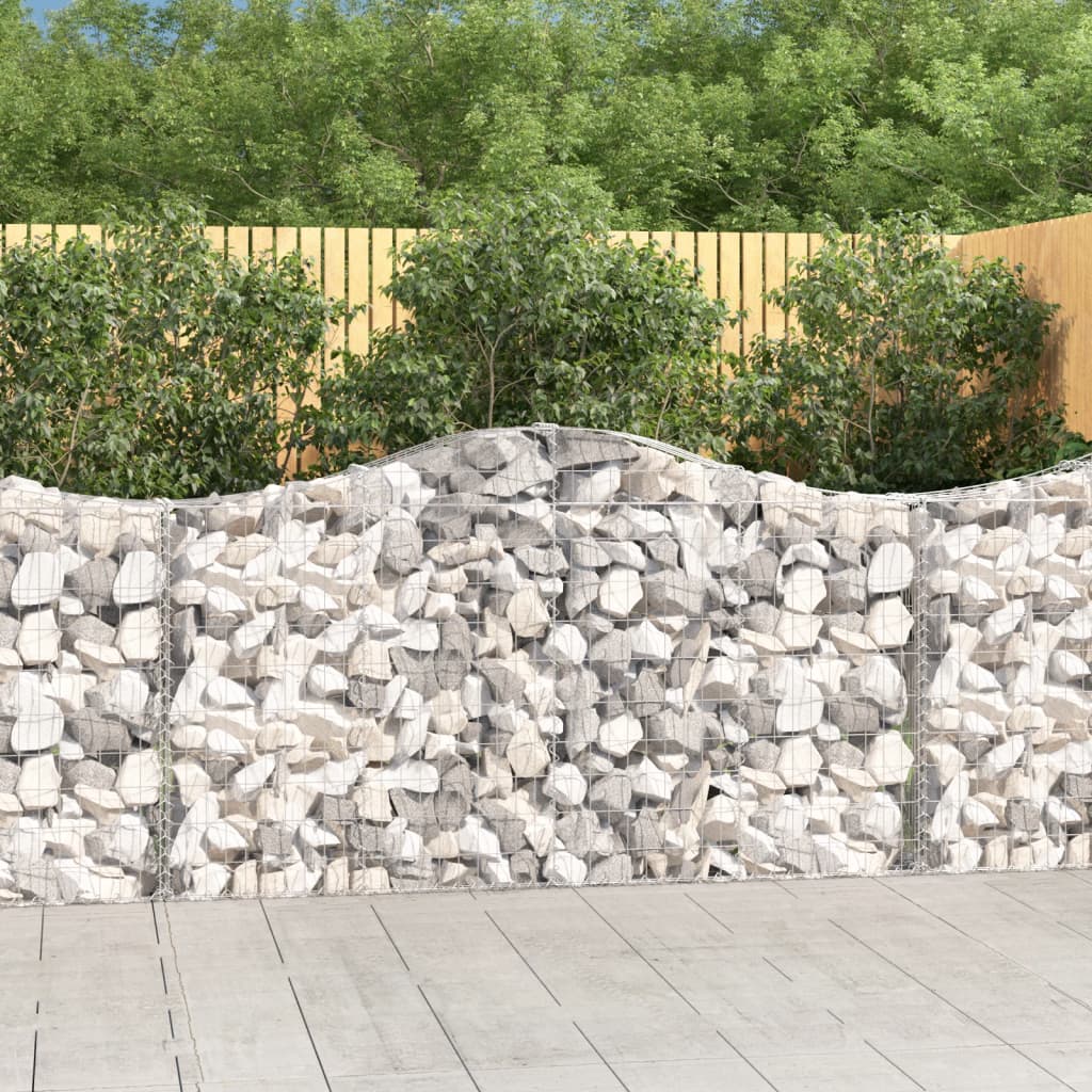 Cestas De Gaviones 10 Uds Forma Arco Hierro 200x30x100/120 Cm_1