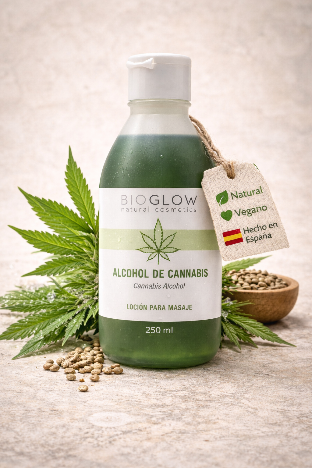 Alcohol de Cannabis Natural 250 ml | Tónico Corporal Calmante | Relajante Muscular, Activa Circulación, Piernas Cansadas_3