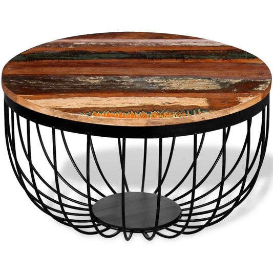 Mesa De Centro Madera Maciza Reciclada_0