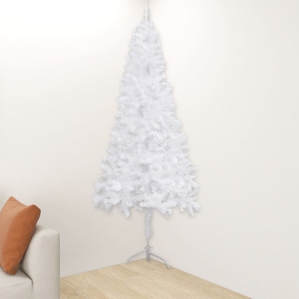 Vidaxl Árbol De Navidad Artificial De Esquina Blanco 120 Cm Pvc_1