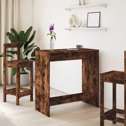 Mesa Alta De Bar Madera Ingeniería Roble Ahumado 102x50x103,5cm_1