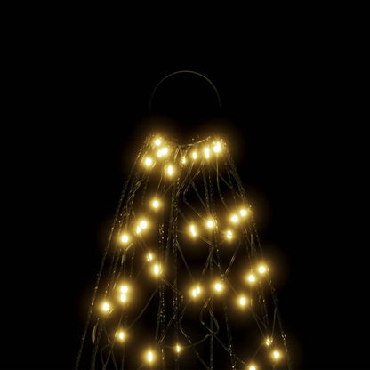 Vidaxl Árbol De Navidad En Asta De Bandera 500 Led Blanco Cálido 300cm_4