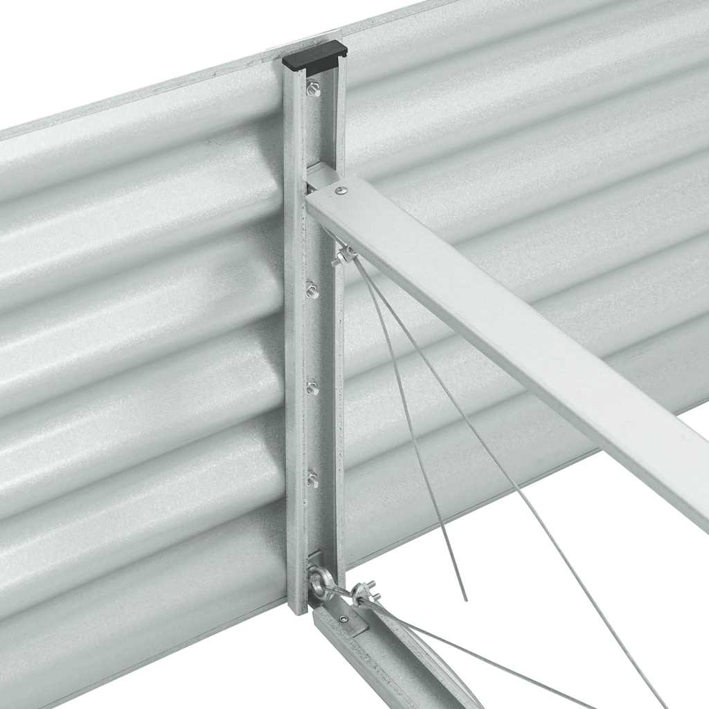 Arriate De Acero Galvanizado Plateado 240x80x44 Cm_5
