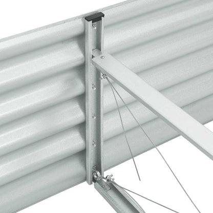 Arriate De Acero Galvanizado Plateado 240x80x44 Cm_5