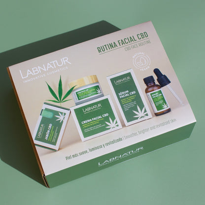 Pack Rutina Facial CBD Labnatur | Jabón, Sérum y Crema con Aceite de Cáñamo | Piel Sensible | Vegano y Sin THC_1