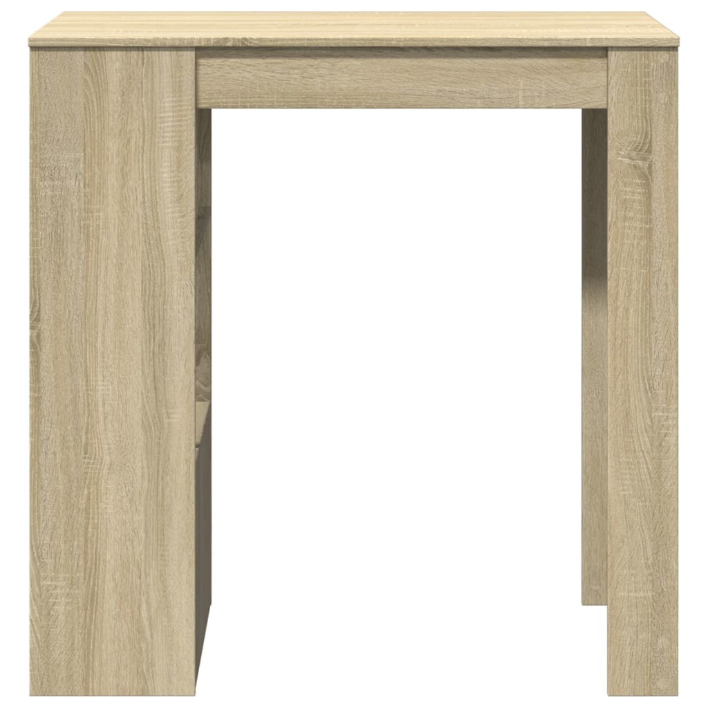 Mesa Alta Bar Con Estantes Madera Roble Sonoma 102x50x103,5 Cm_2