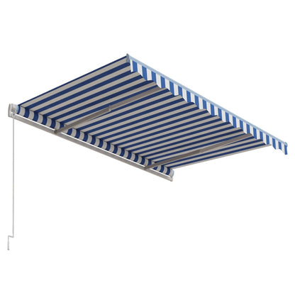 Toldo Automático Retráctil Azul Y Blanco 300x250 Cm_4