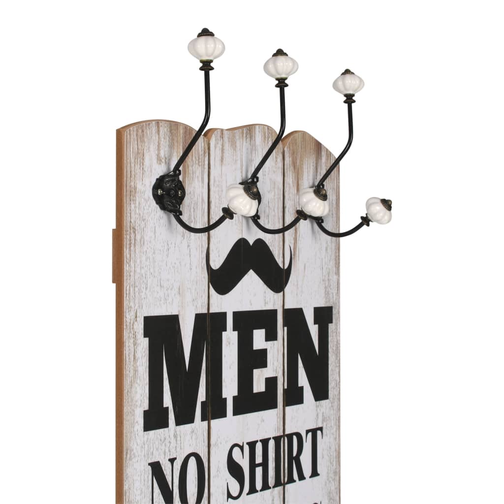 Perchero De Pared Men Ladies Con 6 Ganchos 120x40 Cm_2