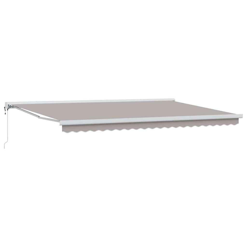 Toldo Retráctil Gris Claro 500 X 300 X 165 Cm Tela Y Metal_0