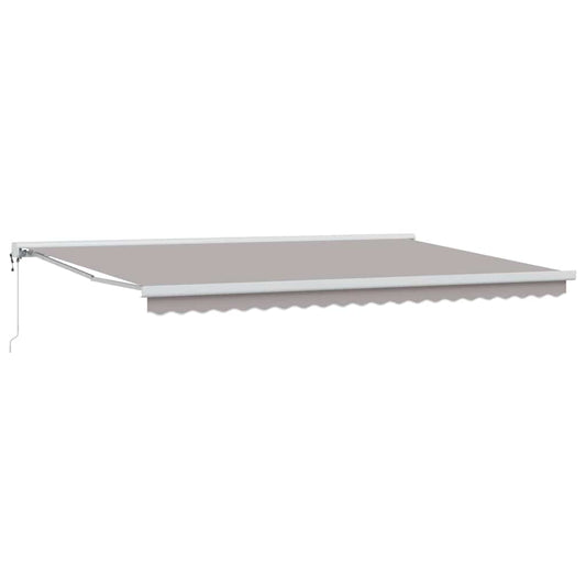 Toldo Retráctil Gris Claro 500 X 300 X 165 Cm Tela Y Metal_0