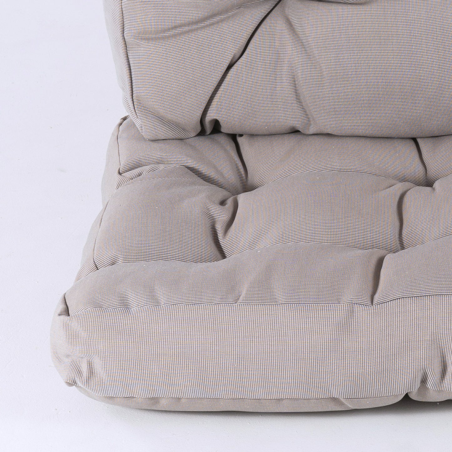 Cojines Para Palets, Cojín De Asiento 80x120x16 Cm + Cojín Respaldo 42x120x16 Cm, Lux Color Cappuccino, Repelente Al Agua_3