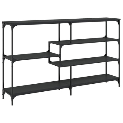 Mesa Consola Madera De Ingeniería Negra 160x32x95 Cm_0