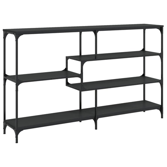 Mesa Consola Madera De Ingeniería Negra 160x32x95 Cm_0
