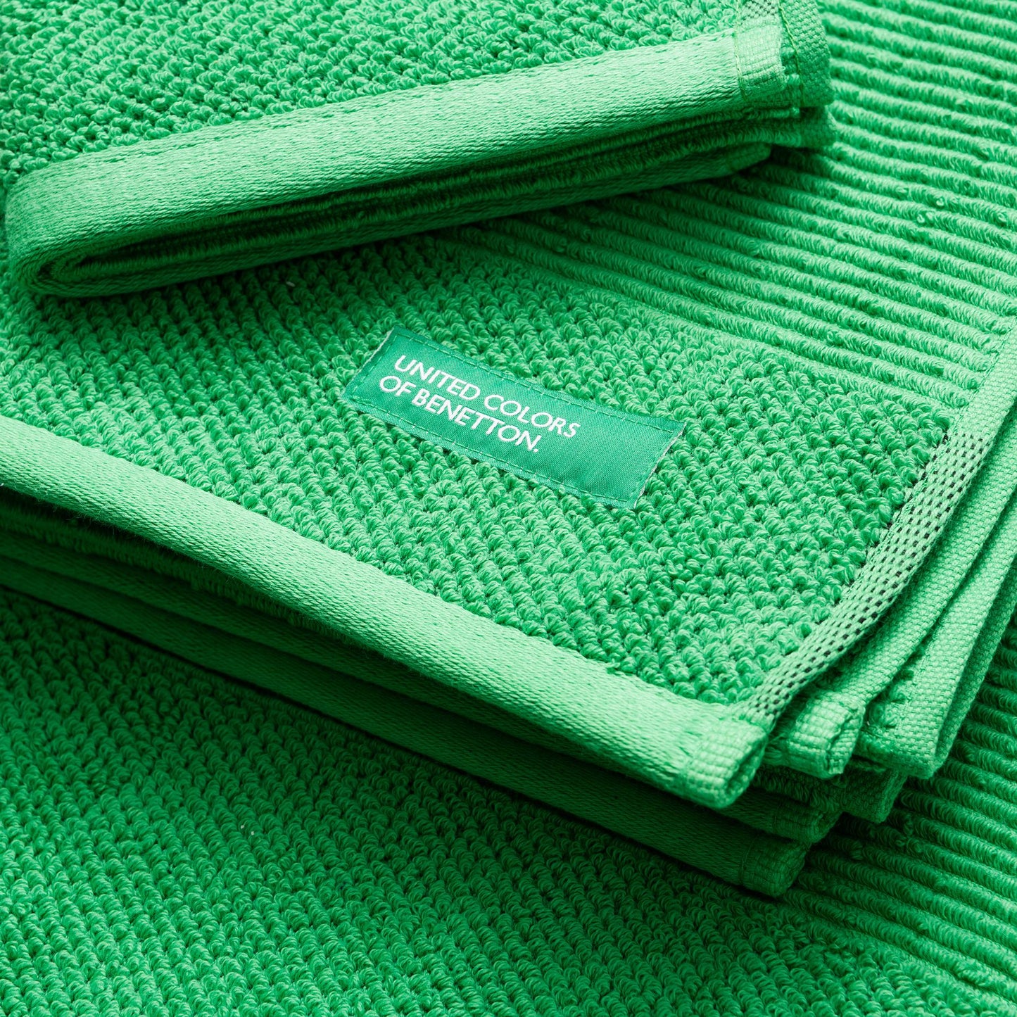 Set 3pcs Toallas De Baño (30x50+50x90+70x140cm) 450 Gsm 100%algodon Verde Casa Benetton_5